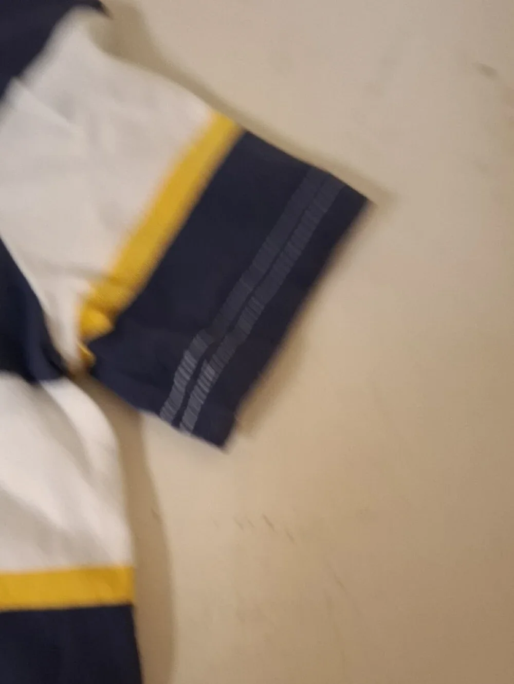 Carter's Navy, White & Yellow Striped Polo